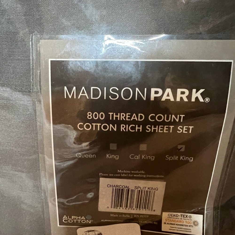 MADISON PARK - SPLIT KING - 800 THREAD COUNT SHEET SET